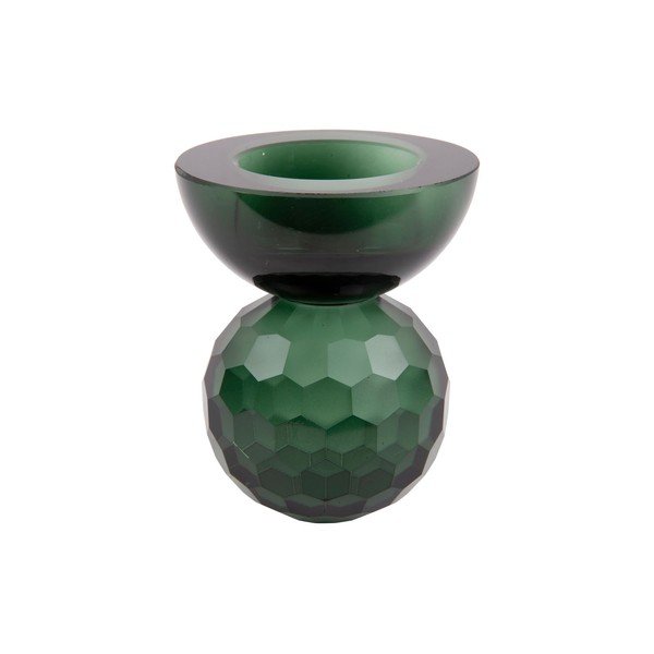 Žalia stiklinė žvakidė Crystal Art - PT LIVING-image-2