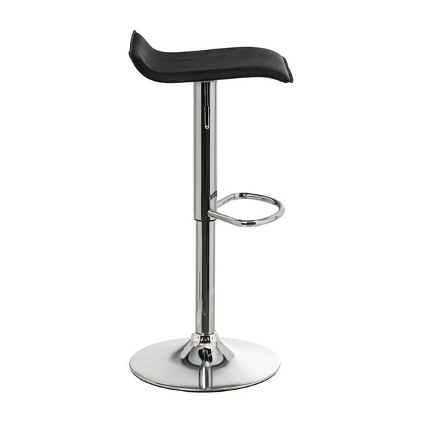 Juodos spalvos iš audinio baro kėdžių komplektas reguliuojamo aukščio 2 vnt. (sėdynės aukštis 63 cm) – Casa Selección-image-1