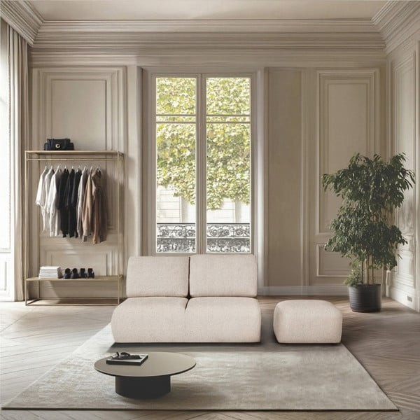 Kreminės spalvos iš boucle taburetė Mirel – Rodier-image-1