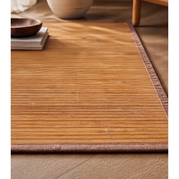 Iš bambuko kilimas natūralios spalvos 60x90 cm – Casa Selección-image-1