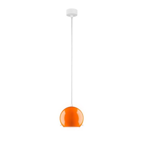 Oranžinis lubinis šviestuvas su baltu kabeliu "Sotto Luce Myoo