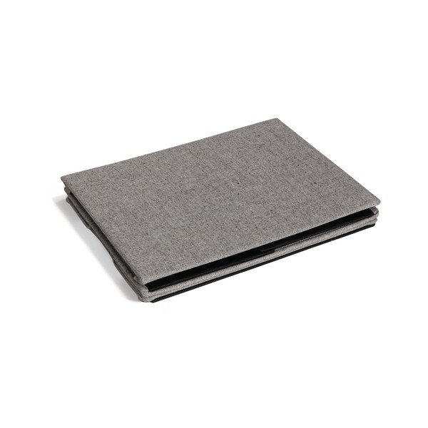 Pilkos spalvos iš tekstilės daiktadėžė su dangčiu 27x36x19 cm Soft Storage Small – Bigso-image-4