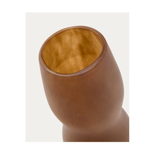 Rudos spalvos iš stiklo  vaza (aukštis 32 cm) Crila – Kave Home-image-3