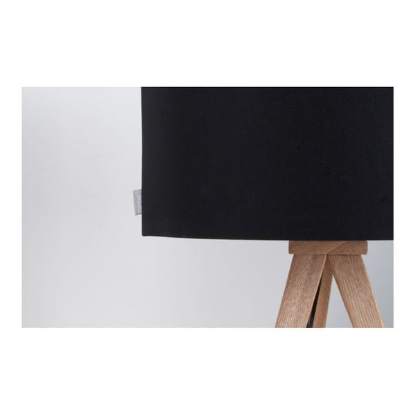 Juodas trikojis medinis stalinis šviestuvas Zuiver-image-3