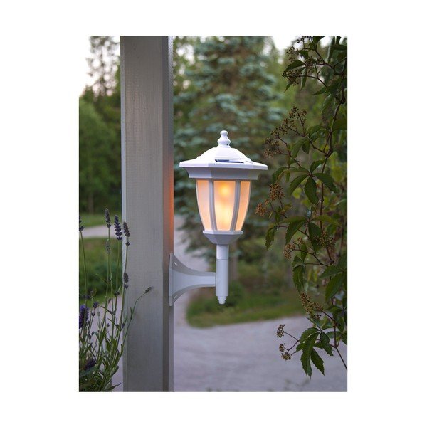 Baltas lauko šviestuvas su LED veikiantis saulės energija Star Trading Flame-image-2