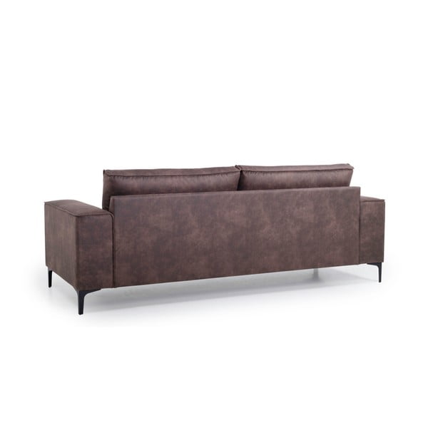 Iš dirbtinės odos sofa rudos spalvos 224 cm Copenhagen – Scandic-image-3