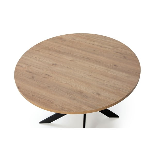 Apvalus valgomojo stalas su ąžuoliniu stalviršiu 120x120 cm Ther - Marckeric-image-3