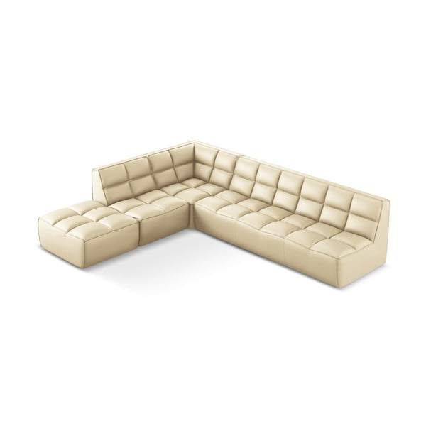 Iš dirbtinės odos modulinė kampinė sofa Kalai – Makamii-image-2