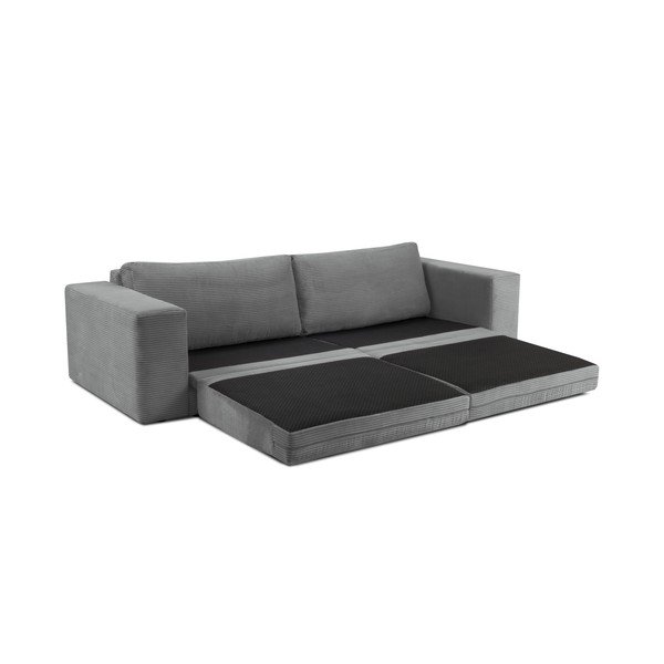 Pilka aksominė sofa-lova Milo Casa Donatella-image-4