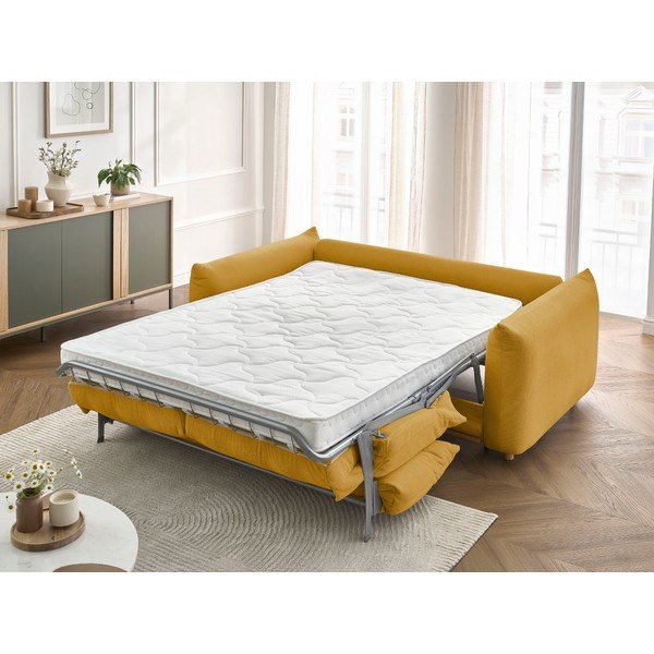 Sulankstoma sofa geltonos spalvos 234 cm Ernest – Bobochic Paris-image-1