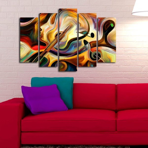 Kelių dalių paveikslas Abstract Music, 105 x 70 cm-image-3