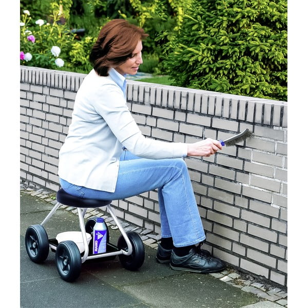 Sodo taburetė juodos spalvos/pilkos spalvos Secura – Maximex-image-1