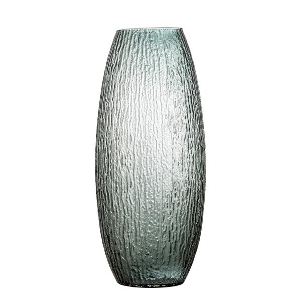 Pilkos spalvos iš stiklo  rankų darbo vaza (aukštis 50 cm) Brock – Bloomingville