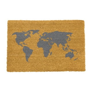 Natūralaus kokoso pluošto kilimėlis Artsy Doormats World Map, 40 x 60 cm
