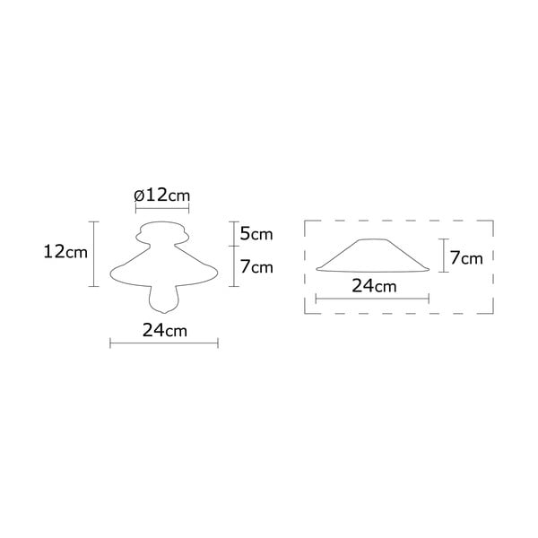 Juodos spalvos lubinis šviestuvas ø 24 cm su metaliniu gaubtu Berceste – Opviq lights-image-3