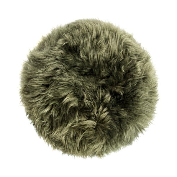 Kėdė su tamsiai žalia avikailio sėdyne Royal Dream, ⌀ 30 cm-image-1