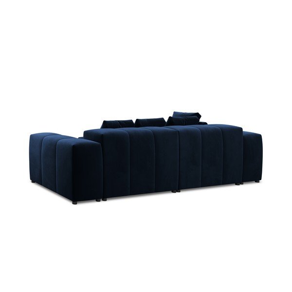 Mėlyno aksomo kampinė sofa (kintama) Rome Velvet - Cosmopolitan Design-image-4
