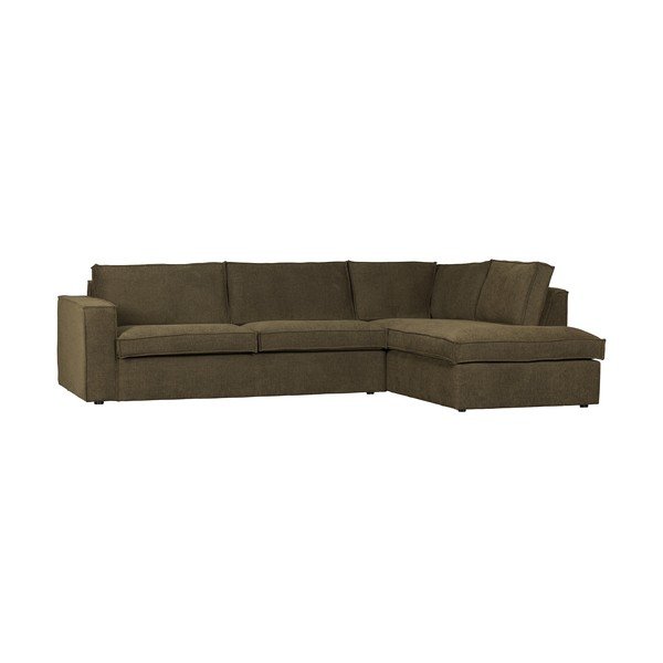 Tamsiai žalia kampinė sofa WOOOD Freddie, dešinysis kampas-image-2