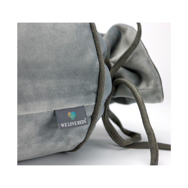 Pilkos spalvos užvalkalas WeLoveBeds Silver Candy, ⌀ 20 x 58 cm-image-4