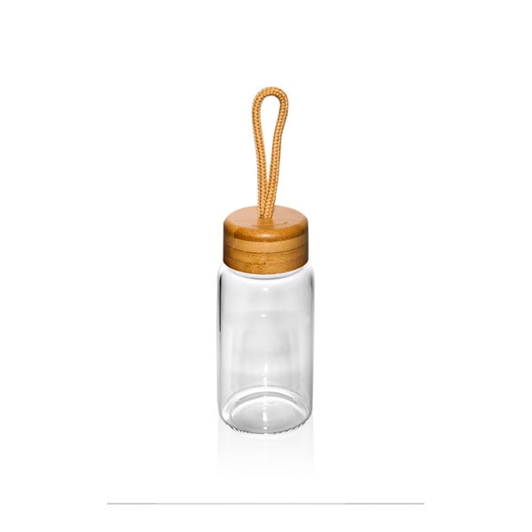 Stiklinis buteliukas su bambukiniu dangteliu "Bambum Diem", 200 ml talpos