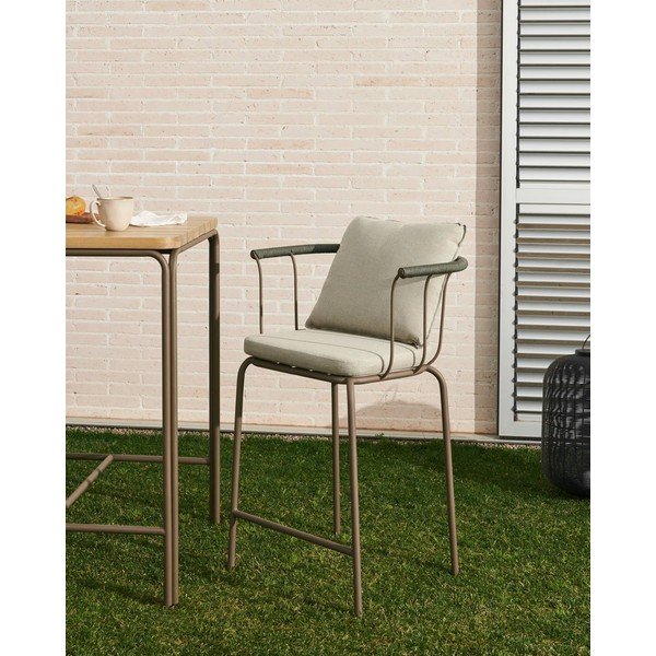 Šviesiai žalia sodo baro kėdė Salguer - Kave Home-image-1