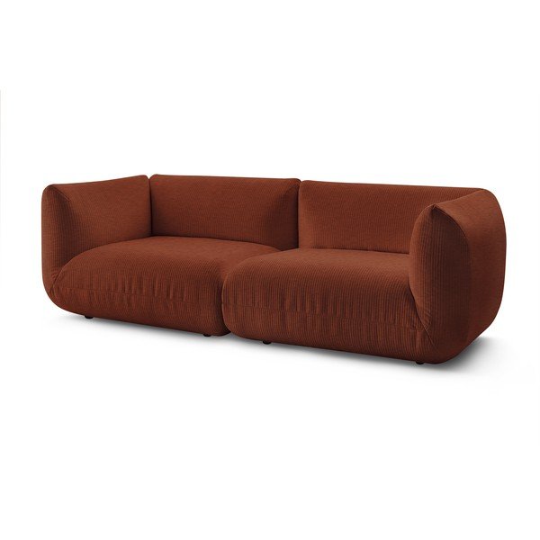 Oranžinė velvetinė sofa 260 cm Lecomte - Bobochic Paris-image-3