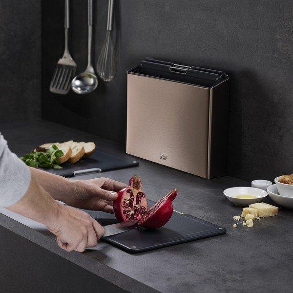 4 pjaustymo lentelių rinkinys su stovu 7x35,5 cm Folio - Joseph Joseph-image-1