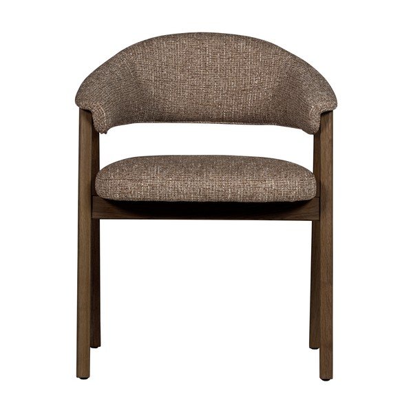 Rudos spalvos iš audinio valgomojo kėdė su porankiais Tunar – WOOOD-image-2