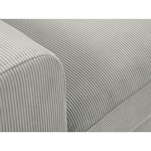 Šviesiai pilka aksominė kampinė sofa Micadoni Home Moghan, kampas dešinėje-image-1