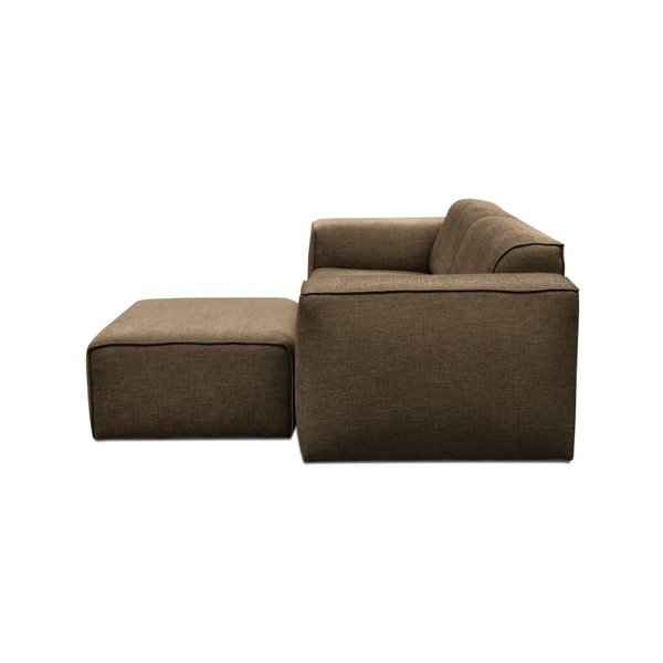 Šviesiai ruda trijų vietų sofa su pufu Cosmopolitan Design Phoenix-image-2