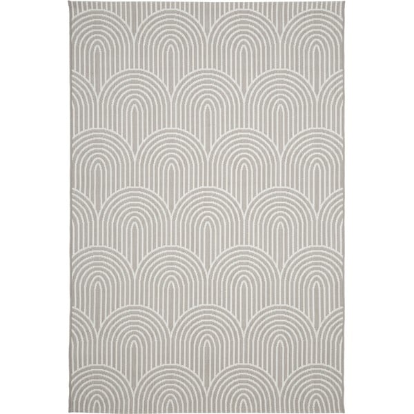 Pilkos smėlio spalvos lauko kilimas Westwing Collection Arches, 200 x 290 cm