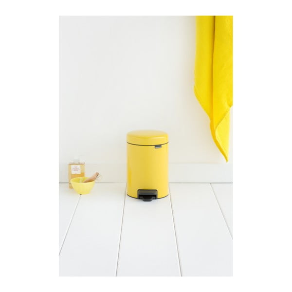 "Brabantia Newicon" geltonos spalvos šiukšliadėžė su pedalais, 3 l-image-1
