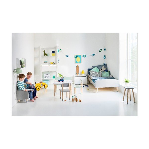 Pilkas sandėliavimo suolas su atlošu Flexa Dots-image-2