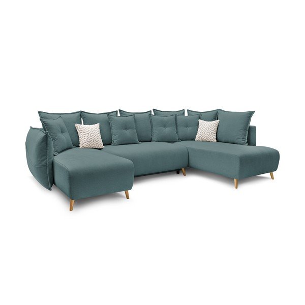 Sulankstoma kampinė sofa turkio spalvos (su dešiniuoju kampu/„U“ formos) Nessa – Bobochic Paris-image-3