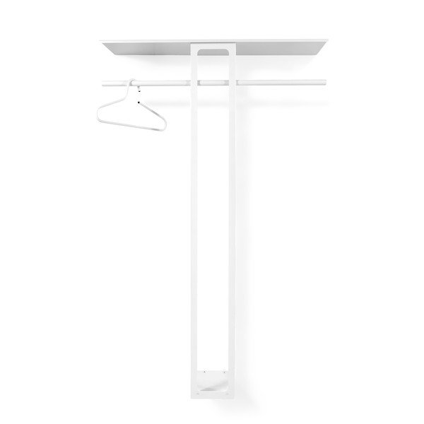 Baltos spalvos iš plieno sieninė lentyna su lentyna 100 cm Luno Large – Spinder Design-image-3