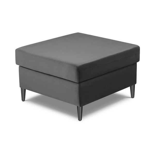 Šviesiai pilkos spalvos iš velveto taburetė Kyoto – Cosmopolitan Design-image-2