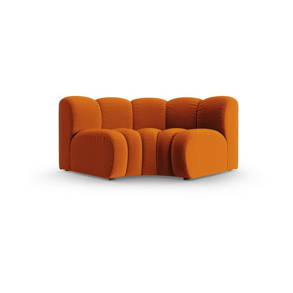 Raudonos plytų spalvos iš velveto modulinė sofos dalis (kintama) Lupine – Micadoni 