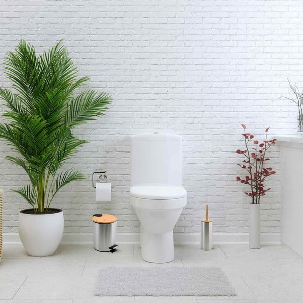 Matinės sidabrinės spalvos iš plieno šiukšliadėžė su pedalu 5 l   Adonis – Spirella-image-1