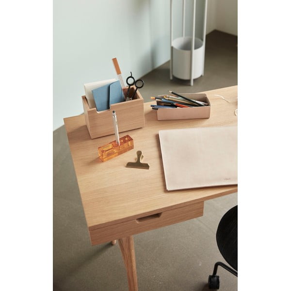 Biuro organizatorius kanceliarinėms prekėms iš odos Studio – Hübsch-image-1