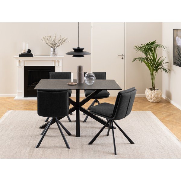 Valgomojo kėdė tamsiai pilkos spalvos Flynn – Actona-image-2