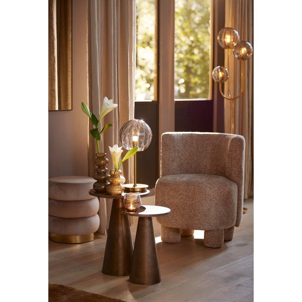 Su marmuriniu stalviršiu apvalios formos šoninis stalas ø 29 cm Ynez – Light & Living-image-1