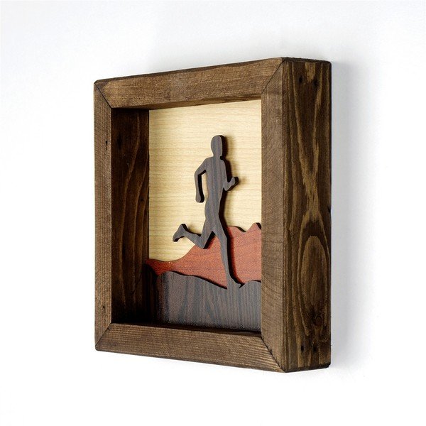 Medinis paveikslas Kate Louise Running Man, 16 x 16 cm-image-2