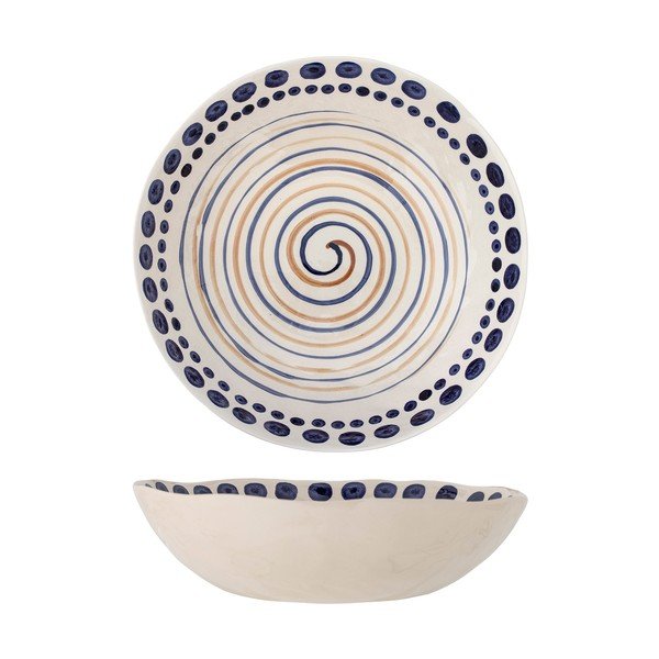 Serviravimo dubuo tamsiai mėlynos spalvos/smėlio spalvos iš akmens masės ø 39 cm Shama – Bloomingville-image-3