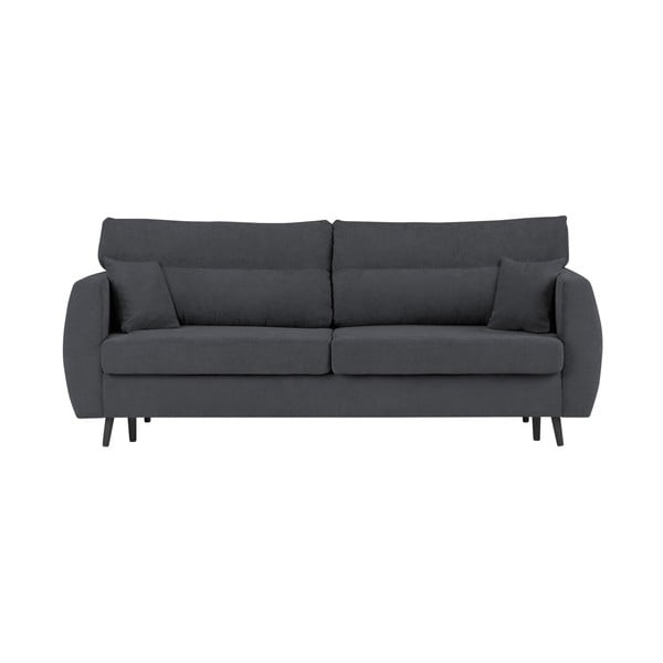 "Cosmopolitan Design Brisbane" tamsiai pilka trijų vietų sofa lova su saugykla