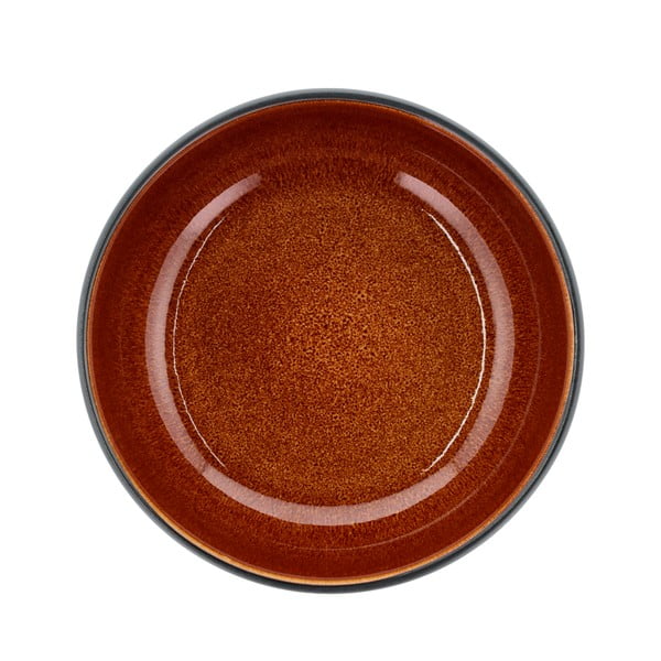Skirta ramenui juodos spalvos/gintarinės spalvos iš akmens masės mažas dubuo Gastro Black/Amber – Bitz-image-1