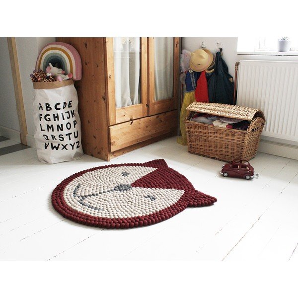 Kilimas vaikams Wooldot Ball Rugs Fox, ⌀ 90 cm-image-1