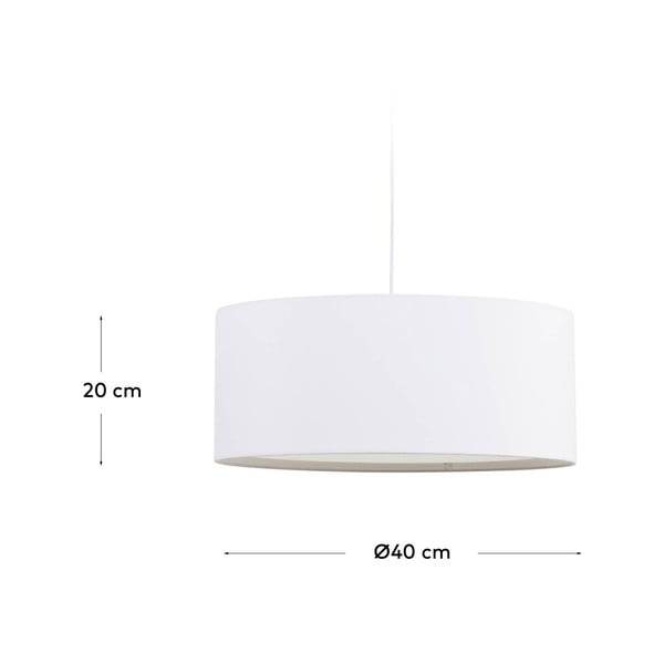 Baltos spalvos šviestuvo gaubtas ø 40 cm Santana – Kave Home-image-3