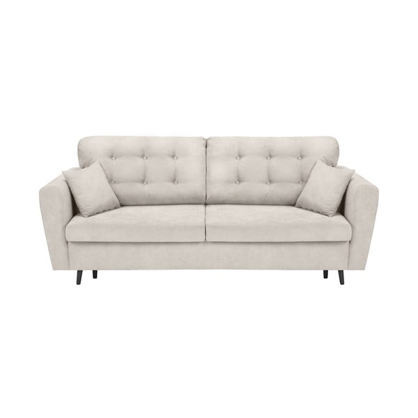 Šviesiai pilka trivietė sofa-lova su saugykla "Cosmopolitan Design Lyon