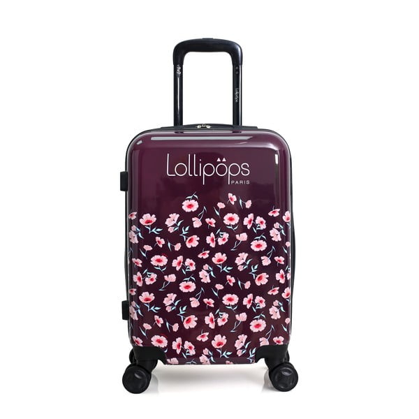 Lollipops Poppy Violetinės ir rožinės spalvos 4 ratukų bagažas