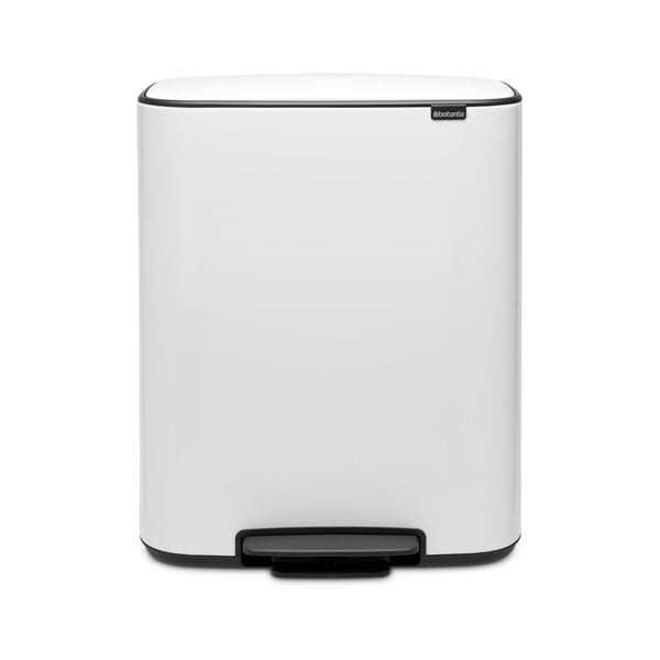 Iš plieno šiukšliadėžė baltos spalvos rūšiavimui/su pedalu 60 l Bo – Brabantia-image-4